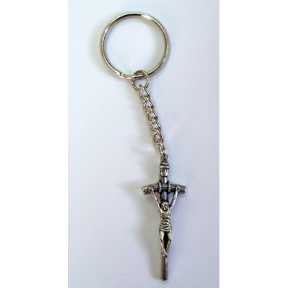 papal cross key chain