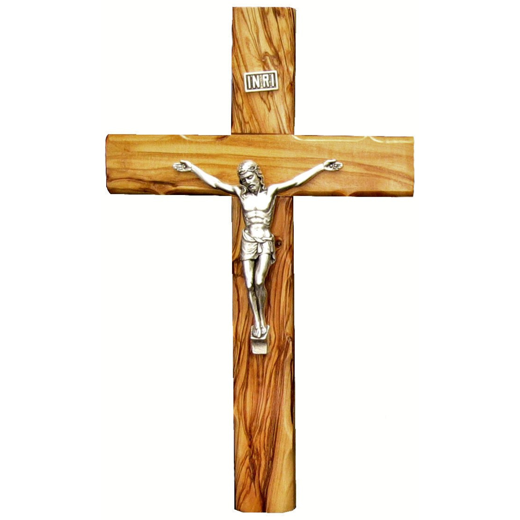 large olive wood crucifix