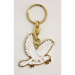 dove peace key chain