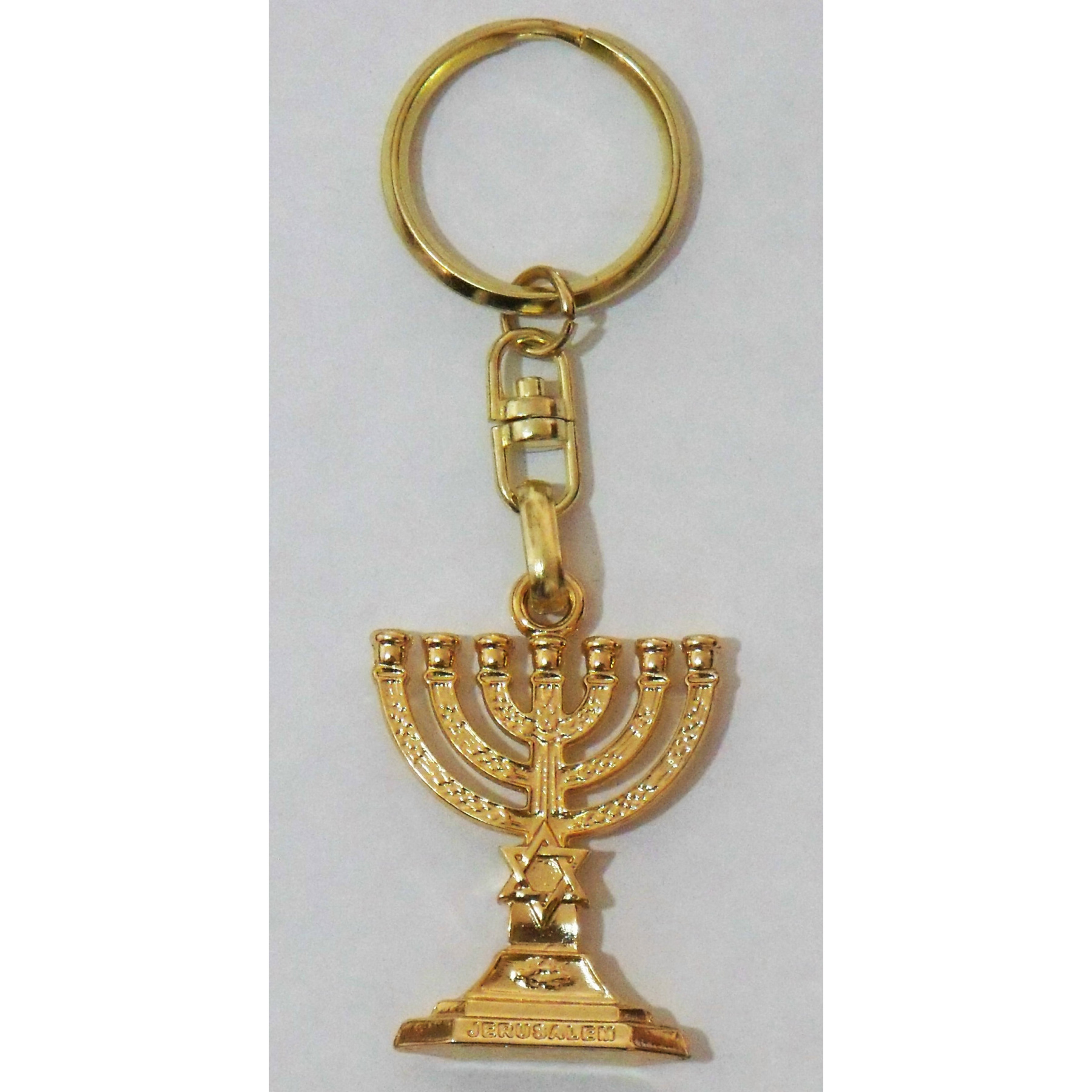 Menorah with the Star of David keychain