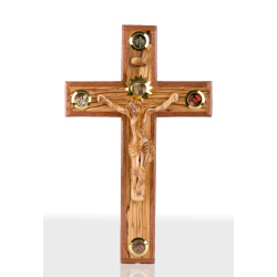 Olive Wood wall hanging Crucifix 35cm