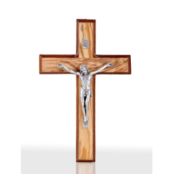 Olive Wood Mahogany Wood Crucifix