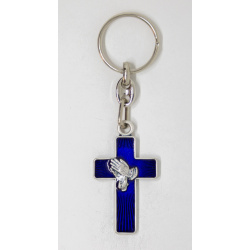 Praying hands with cross keychain