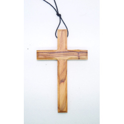 Olive wood cross necklace