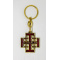 Enamel Jerusalem Cross keychain