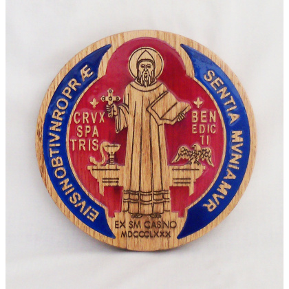 Wooden St Benedict medal
