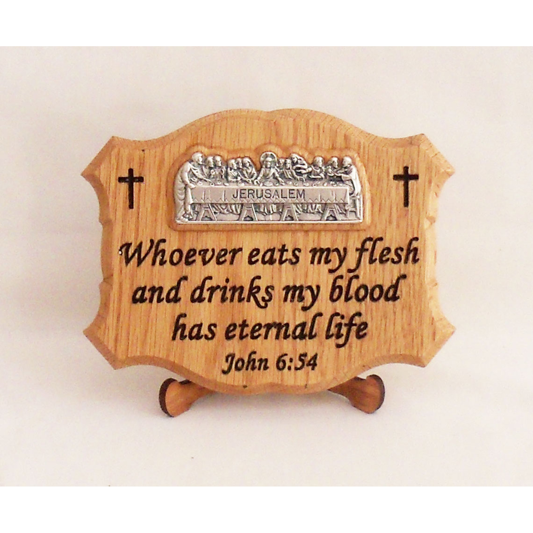 Last supper plaque with bible verse