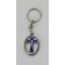 Cross keychain with enamel colors